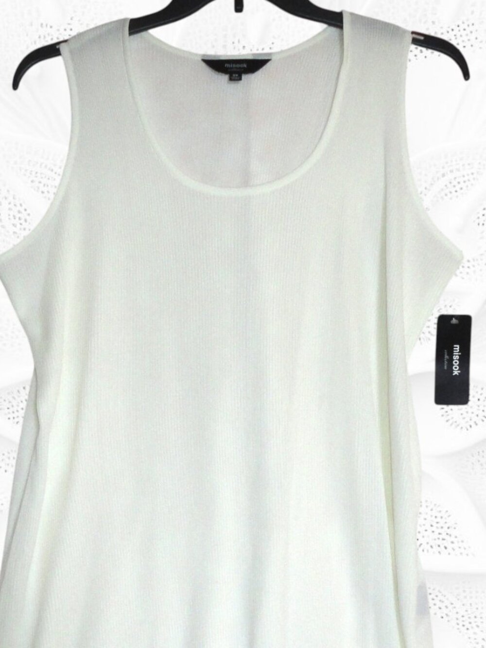 Misook Collection 3X Plus Size Off-White Ribbed Tank Top - NWT
